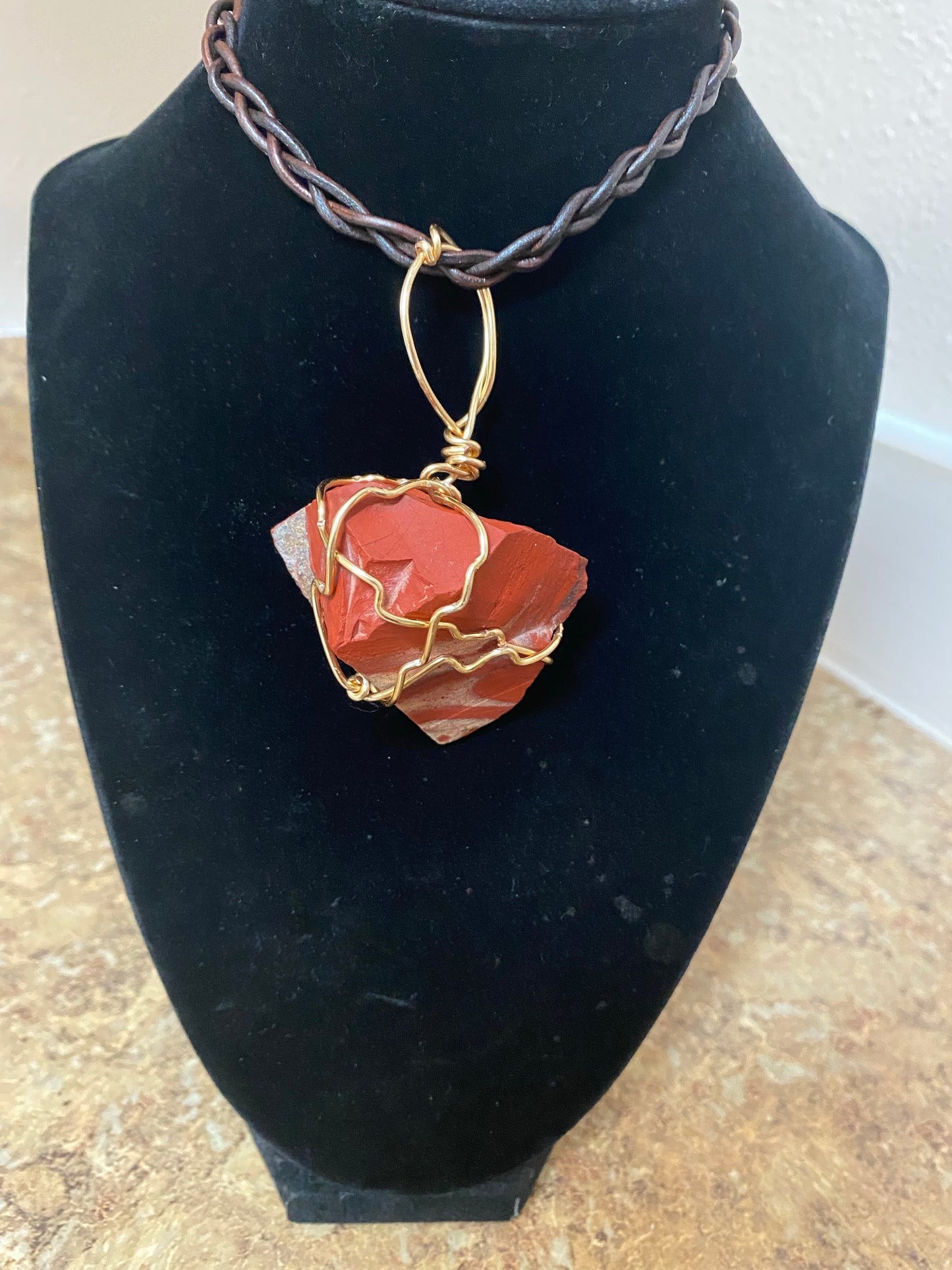 Heart of gold - Red Jasper piece