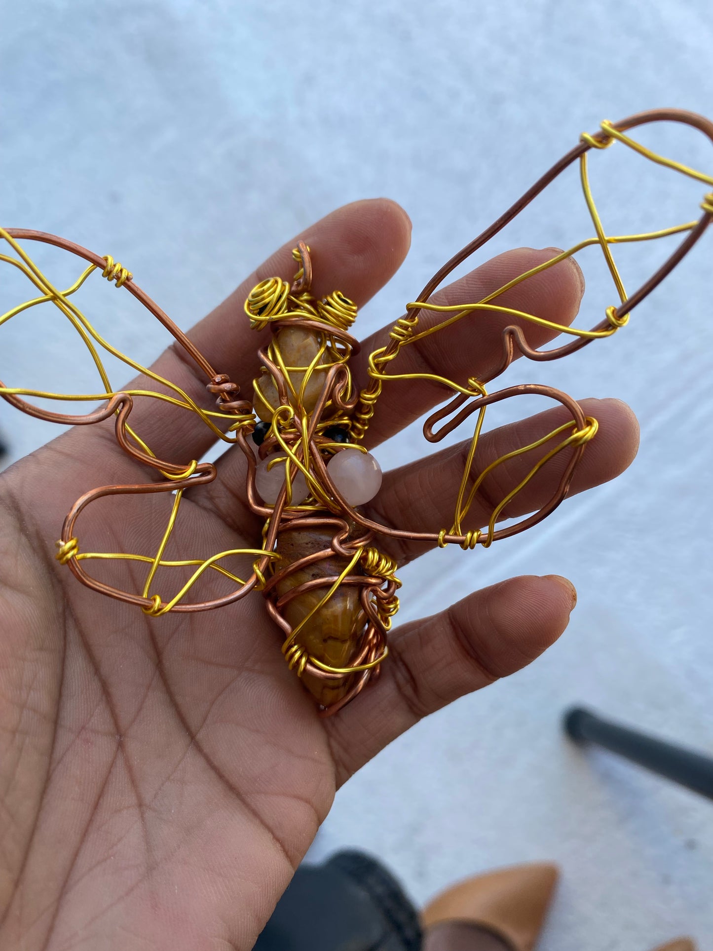 Yellow Jasper Cicada pendant