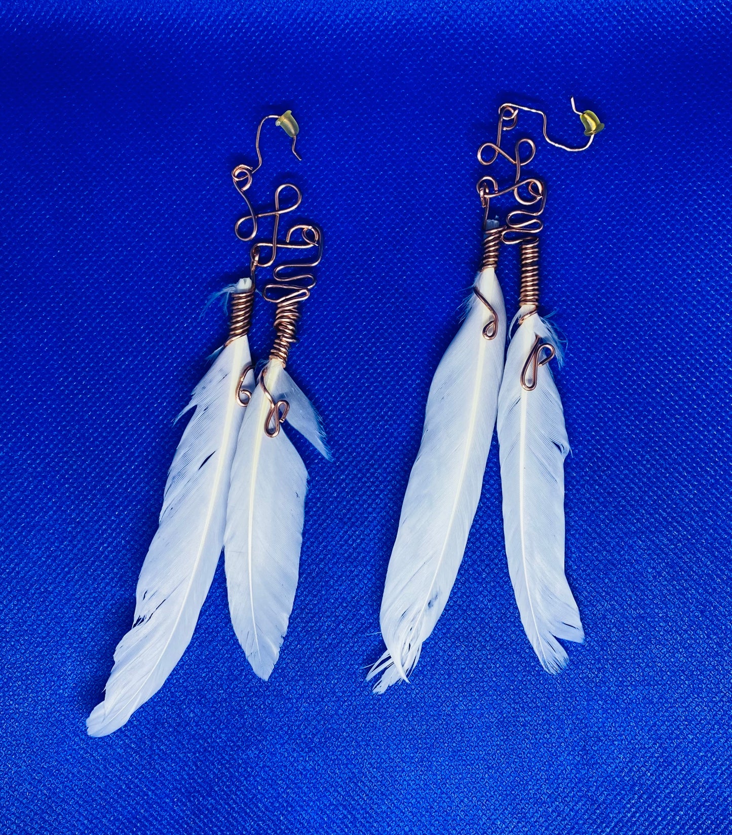 Dove Love - feather earrings