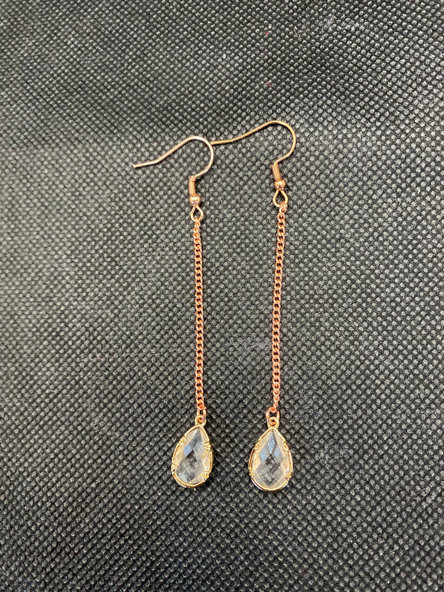 Diamond drop earrings - April birthstone