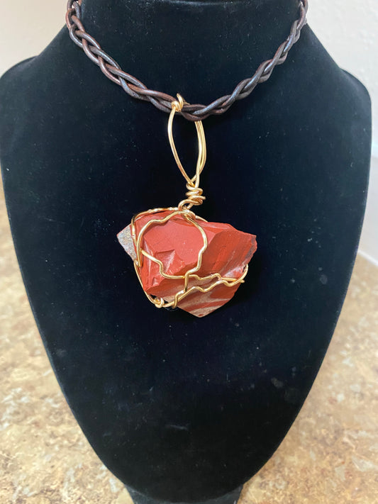 Heart of gold - Red Jasper piece