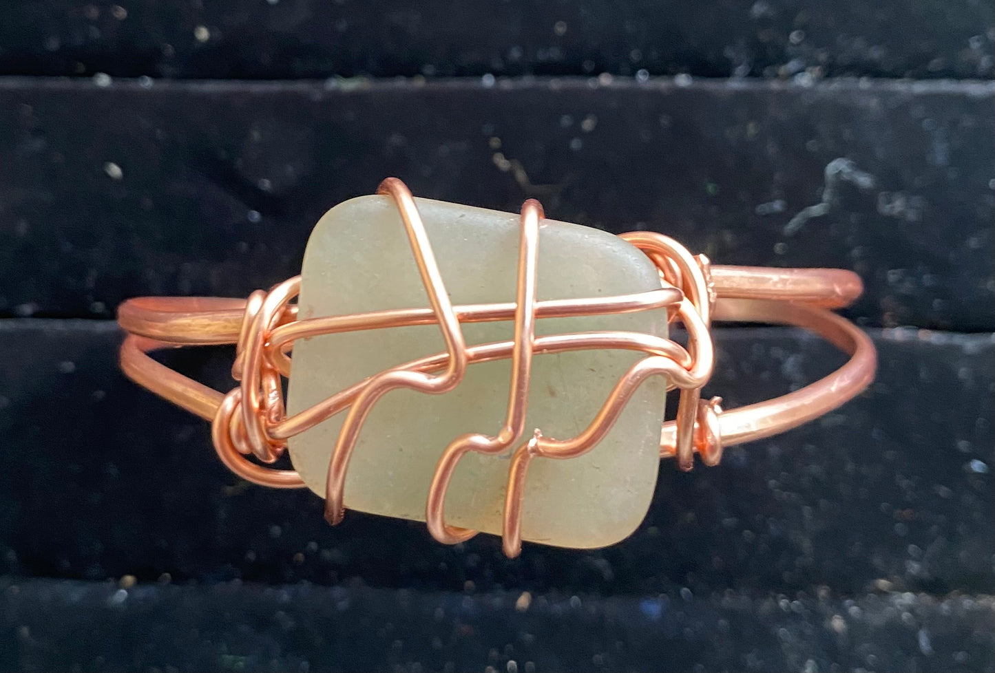 Adjustable Peridot Copper Bracelet